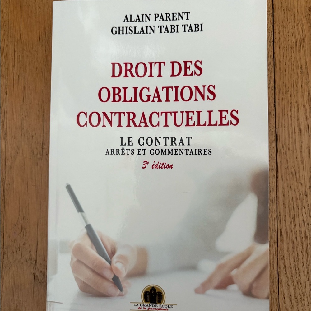 Droit des Obligations Contractuelles Book